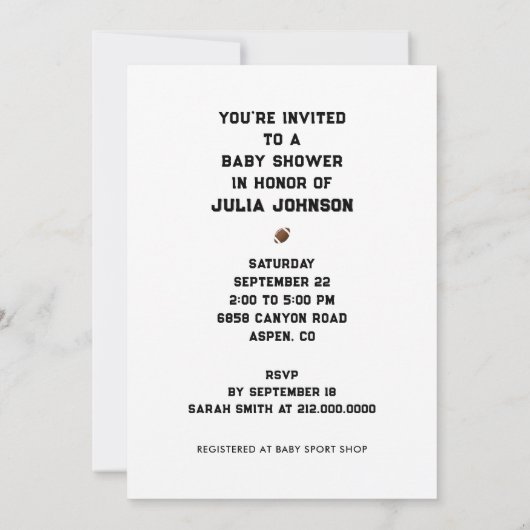 JONGEN BABY DOUCHE UITNODIGINGEN (Achterkant)