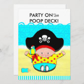 JONGEN BABY DOUCHE UITNODIGINGEN (Voorkant / Achterkant)