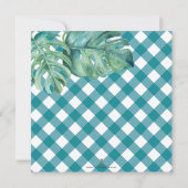 Jongen Baby Douche Uitnodigingen Tropische Waterve (Achterkant)