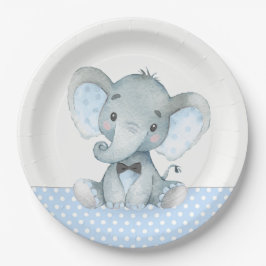 Jongen Baby Elephant Baby shower Paper Borden Papieren Bordje