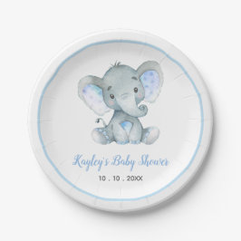 Jongen Baby Elephant Baby shower Paper Borden Papieren Bordje