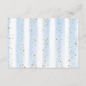 Jongen Baby Elephant Blue Rozen Diaper Raffle Informatiekaartje (Achterkant)