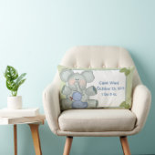 Jongen Baby Elephant op Green met Rubber Duck Kussen (Stoel)