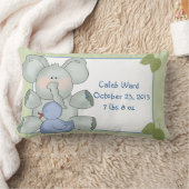Jongen Baby Elephant op Green met Rubber Duck Kussen (Deken)