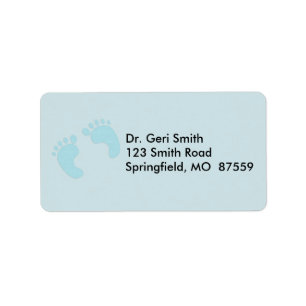 Jongen Baby Feet Etiket