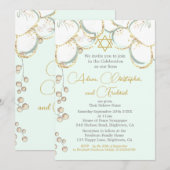 Jongen Baby Hebreeuwse Twin Triplet Naming Ceremon Kaart (Voorkant / Achterkant)