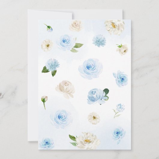 Jongen Baby in Bloom Baby shower Kaart (Achterkant)