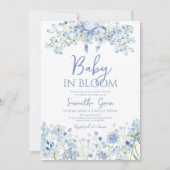 Jongen Baby in Bloom Baby shower Kaart (Voorkant)