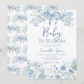 Jongen Baby in Bloom Baby shower Kaart (Voorkant / Achterkant)