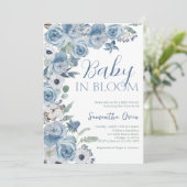 Jongen Baby in Bloom Baby shower Kaart (Staand voorkant)