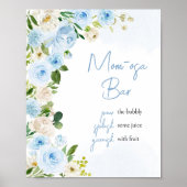 Jongen Baby in Bloom Baby shower Moeder osa Bar Poster (Voorkant)