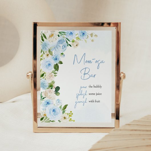 Jongen Baby in Bloom Baby shower Moeder osa Bar Poster