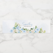 Jongen Baby in Bloom Baby shower Waterfles Etiket (Enkel label)