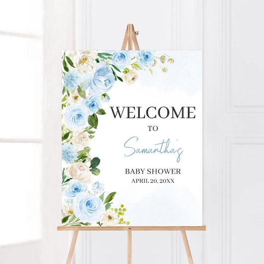 Jongen Baby in Bloom Baby shower Welkom Poster