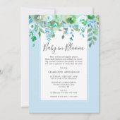 Jongen Baby in Bloom Baby Sprinkle Kaart (Voorkant)