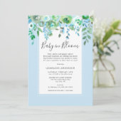 Jongen Baby in Bloom Baby Sprinkle Kaart (Staand voorkant)