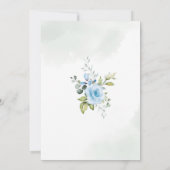 Jongen baby in de baby shower-uitnodiging in bloom kaart (Achterkant)