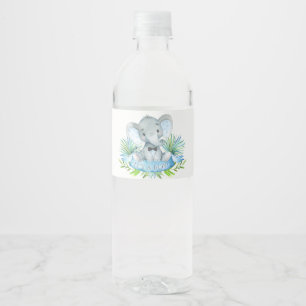Jongen Baby Olifant Baby Shower Waterfles Labels Etiket
