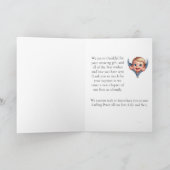 Jongen Baby Peeking uit Baby shower Dank je Kaart (Binnen)