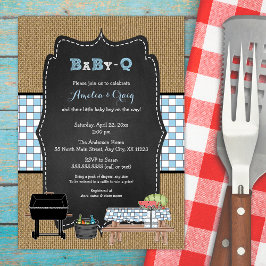 Jongen Baby-Q Baby shower, BBQ baby shower Kaart