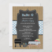 Jongen Baby-Q Baby shower, BBQ baby shower Kaart (Voorkant)