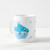 Jongen Baby Shark - Blauw Koffiemok (Voorkant links)