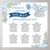 Jongen! Baby shower 6 Tabel Zitdiagram Poster (Voorkant)
