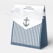 Jongen Baby shower Anker en Gestreepte Favor Box Bedankdoosjes (Voorkant Zijde)