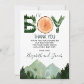 Jongen Baby shower bedankt (Voorkant)