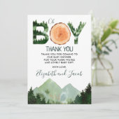 Jongen Baby shower bedankt (Staand voorkant)