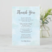 Jongen Baby shower Bedankt voor je opmerking met g (Staand voorkant)