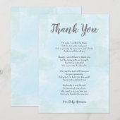 Jongen Baby shower Bedankt voor je opmerking met g (Voorkant / Achterkant)