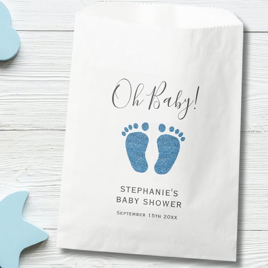 Jongen Baby shower Bedankzakje