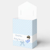 Jongen Baby shower Blauw Schattige Baby Damask Fav Bedankdoosjes (Geopend)