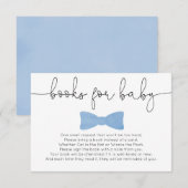 Jongen baby shower blauw stropdas voor baby informatiekaartje (Voorkant / Achterkant)