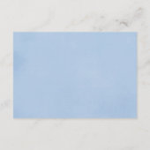 Jongen baby shower blauw stropdas voor baby informatiekaartje (Achterkant)