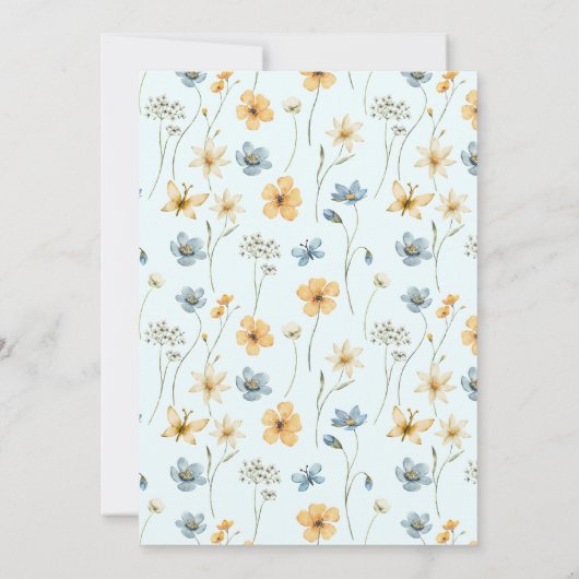 Jongen baby shower blauw waterverf dank u kaart (Achterkant)