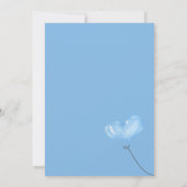 Jongen Baby shower Blauwe Olifant op Cloud Kaart (Achterkant)