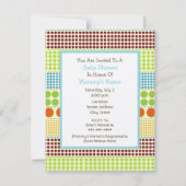 Jongen Baby shower Blue Carriage & Boho Stippen Kaart (Achterkant)