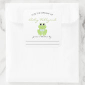 Jongen Baby shower Bookplaten / kleine kikker Vierkante Sticker (Tas)
