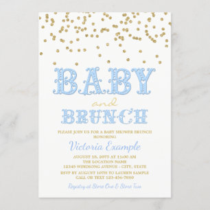 Jongen Baby shower Brunch Baby Shower Invitations Kaart