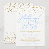 Jongen Baby shower Brunch Uitnodigingen (Voorkant / Achterkant)