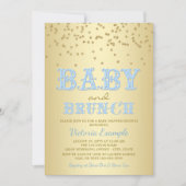 Jongen Baby shower Brunch Uitnodigingen (Voorkant)