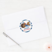 Jongen Baby shower Classic Round Sticker (Envelop)