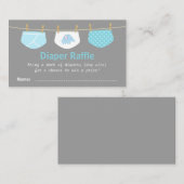 Jongen Baby shower, Cute Diaper Raffle Tickets Informatiekaartje (Voorkant / Achterkant)