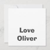 Jongen Baby shower Dank je wel Teddy Bear Bedankkaart (Achterkant)