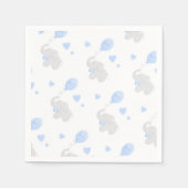 Jongen Baby shower Elephant Balloons Paper Napkin Servet (Voorkant)