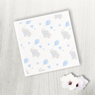 Jongen Baby shower Elephant Balloons Paper Napkin Servet
