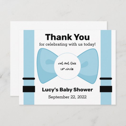 Jongen! baby shower EOS lippenbalm Informatiekaartje (Voorkant / Achterkant)