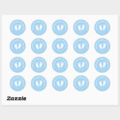 Jongen baby shower feest wil je bedanken. ronde sticker (Vel)
